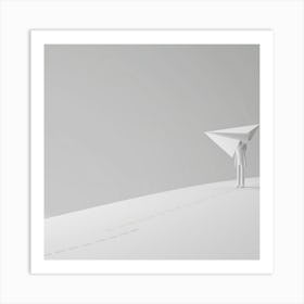 Man With A Paper Airplane Art Print