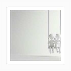 Family On A Swing Art Print