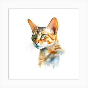 Arabian Mau Cat Portrait 2 Art Print