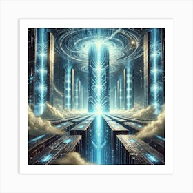 Energy Pillars Stratospheric Sovereigns Art Print