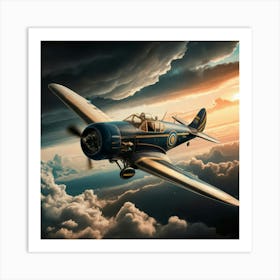 Wwii Fighter Plane Art Print