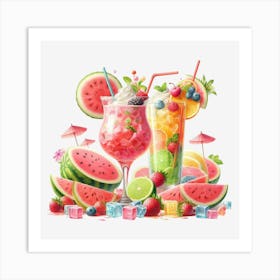 Tropical Drinks 3 Art Print