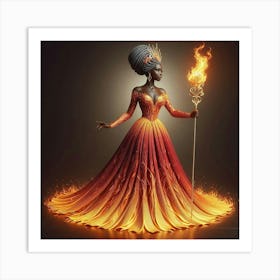 Fire Goddess-7 Art Print