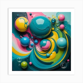 Bubbles And Bubbles 2 Art Print