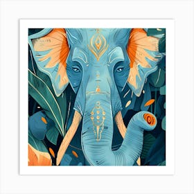 Elephant In The Jungle 1 Art Print