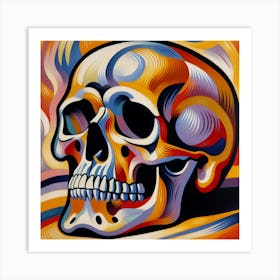 Gauche Skull Art Print