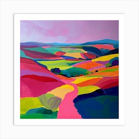 Colourful Abstract Dartmoor National Park England 1 Art Print