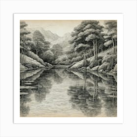 River Reflected Art Print