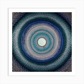 Turquoise Tunnel Square Art Print