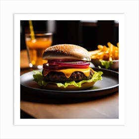 Hamburger Stock Videos & Royalty-Free Footage 1 Art Print