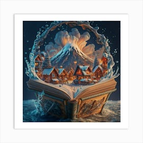 Magical Cities Seen Through Intricate Book Nook 13 Art Print