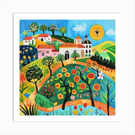 Kids Travel Illustration Spain 1 Art Print