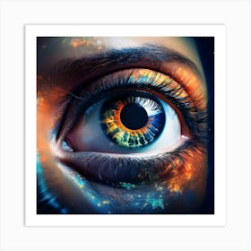 Firefly Eye, Pupil, Alien Head, Ufo, Staring, Surreal, Sci Fi, Extraterrestrial, Detailed, Imaginati (2) Art Print