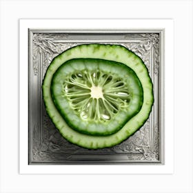 Cucumber Slice Art Print