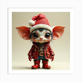 Santa Gnome Art Print