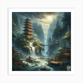 Asian Pagoda Art Print