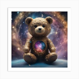 Teddy Bear In Space 17 Art Print