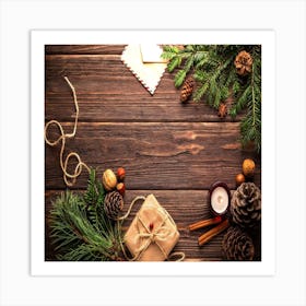 Christmas Background Art Print