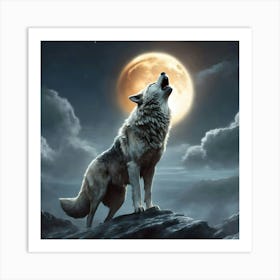 Howling Wolf Art Print