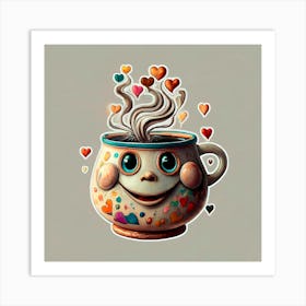 Happy Cup Of Coffee Art Print