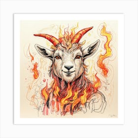 Goat Of Fire 27 Art Print