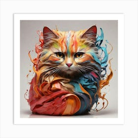 Colorful Cat 1 Art Print