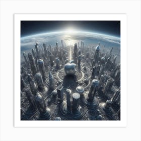 Futuristic City 154 Art Print