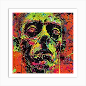 Zombie Head 2 Art Print