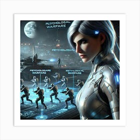 A Sci Fi Scene Featuring High Commander Selene Dem Art Print