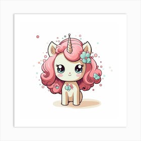 Cute Unicorn 692 Art Print