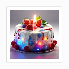 Birthday cake Art Print