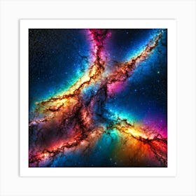 Galaxies Exploding Art Print