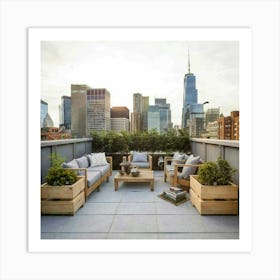 Nyc Rooftop Patio Art Print