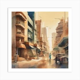 City On The Water Art Print