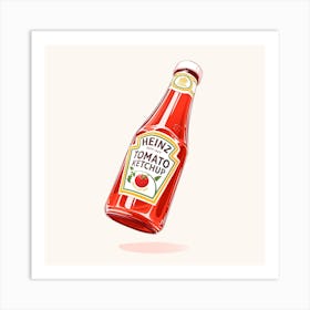 Ketchup Square Art Print