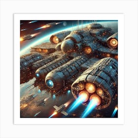 Orbital Supernova Destroyer Converted Art Print