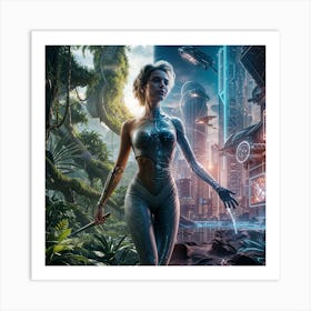 Futuristic Woman Art Print