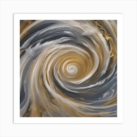 Abstract Swirl Painting Art Print