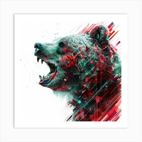 Bear Head 2 Art Print