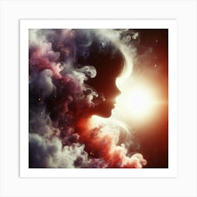 Girl In A Cloud Art Print