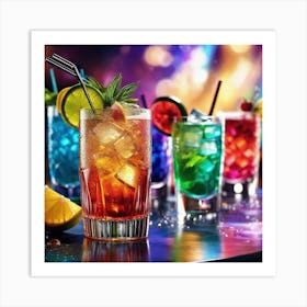 Colorful Drinks 5 Art Print