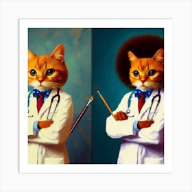 Doctor Cat 7 Art Print