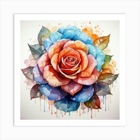 Watercolor Rose 1 Art Print