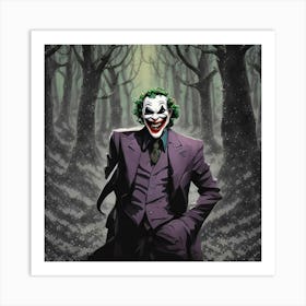 Joker In The Woods Art Print