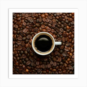 Coffee Beans Background Art Print