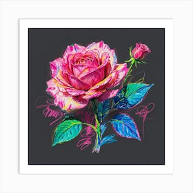 Rose Painting Art Print