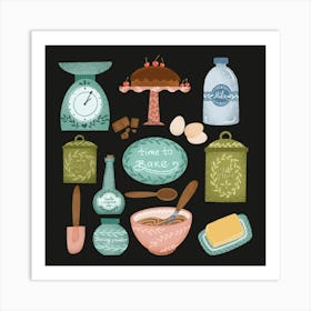 Home baking tools collection Art Print