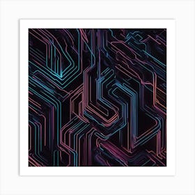 Circuit Board Background Art Print