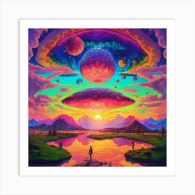 Psychedelic And Trippy Motivation (1) Art Print