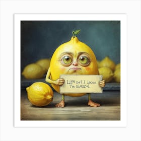 Life Is Like A Lemon Art Print